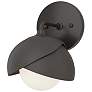 Brooklyn 1-Light Double Shade Sconce - Oil Rubbed Bronze - Opal Glass