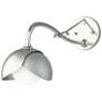 Brooklyn 1-Light Double Shade Sconce - Sterling - Platinum - Opal Glass