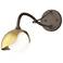 Brooklyn 1-Light Single Shade Sconce - Bronze - Modern Brass - Opal Glass