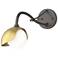 Brooklyn 1-Light Single Shade Sconce - Bronze - Modern Brass - Opal Glass