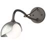 Brooklyn 1-Light Single Shade Sconce - Bronze - Sterling - Opal Glass