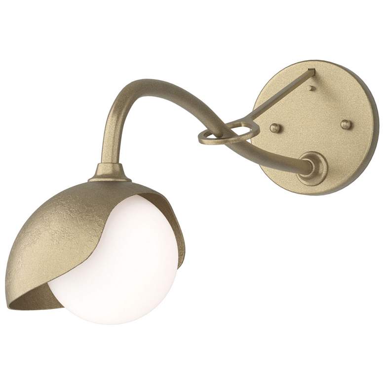 Image 1 Brooklyn 1-Light Single Shade Sconce - Gold - Gold - Opal Glass