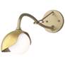 Brooklyn 1-Light Single Shade Sconce - Gold - Modern Brass - Opal Glass