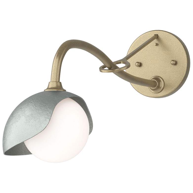 Image 1 Brooklyn 1-Light Single Shade Sconce - Gold - Platinum - Opal Glass