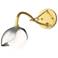 Brooklyn 1-Light Single Shade Sconce - Modern Brass - Sterling - Opal Glass