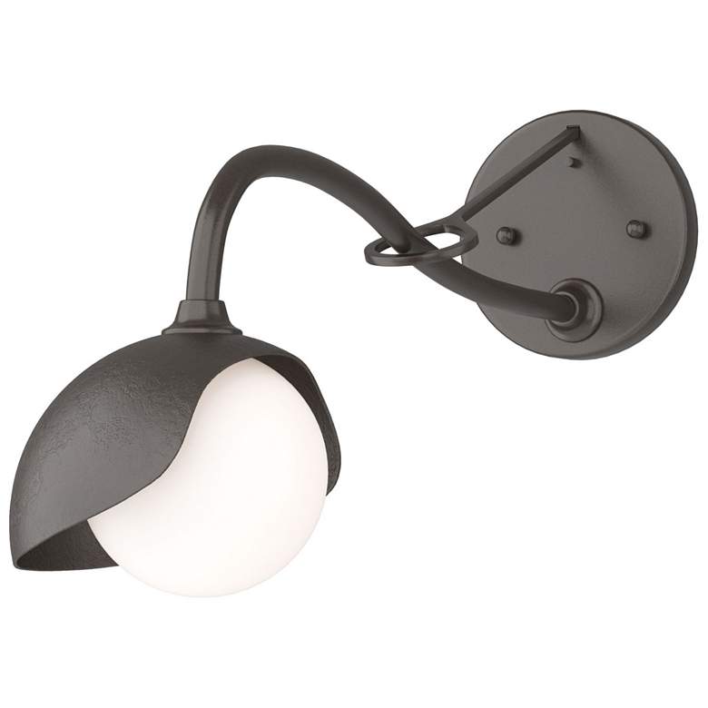 Image 1 Brooklyn 1-Light Single Shade Sconce - Oil Rubbed Bronze - Opal Glass