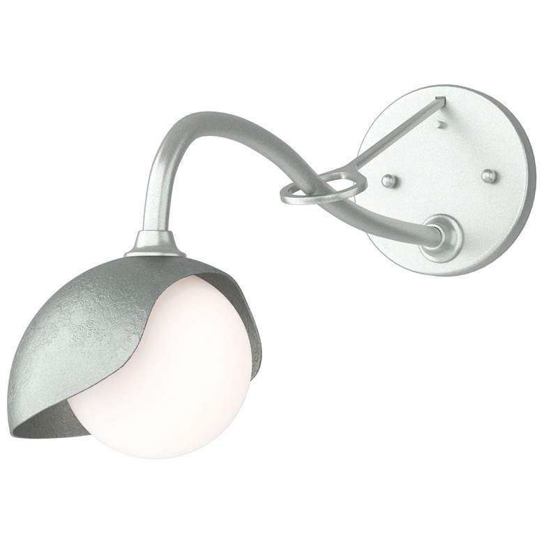 Image 1 Brooklyn 1-Light Single Shade Sconce - Platinum - Opal Glass