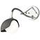 Brooklyn 1-Light Single Shade Sconce - Sterling - Iron - Opal Glass