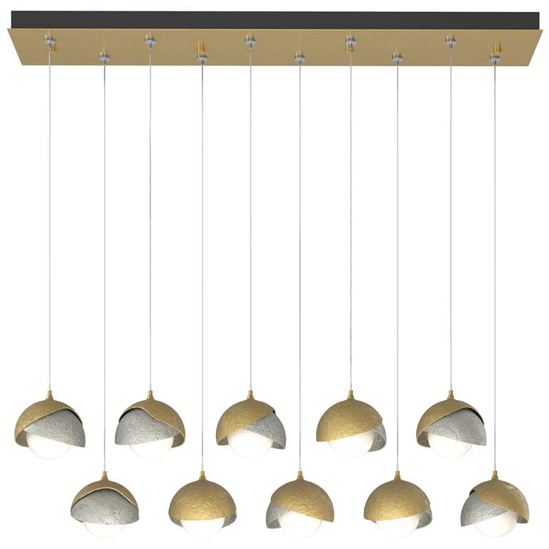 Image 1 Brooklyn 10-Light Rectangular Pendant - Brass - Sterling - Opal