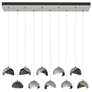 Brooklyn 10-Light Rectangular Pendant - Platinum - Bronze - Opal