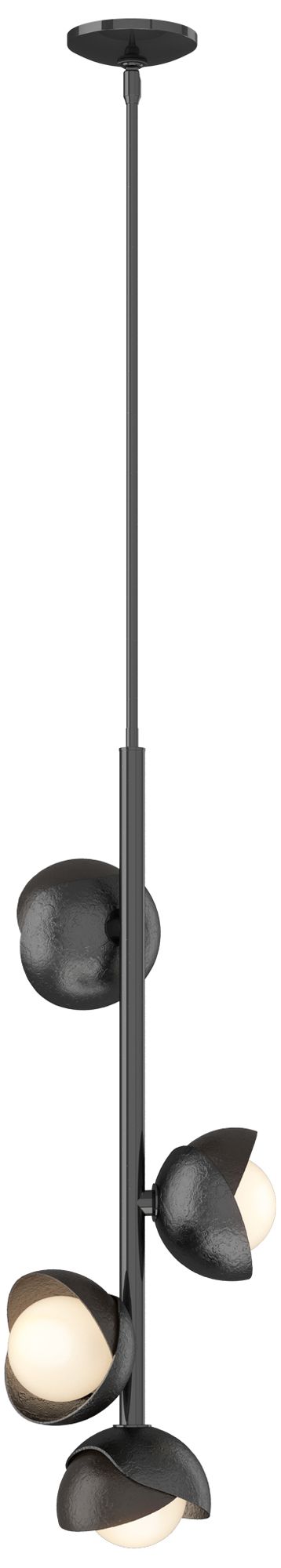 Brooklyn 11.5" Wide 4-Light Ink Pendant w/ Oil Rubbed Bronze/Opal Glas