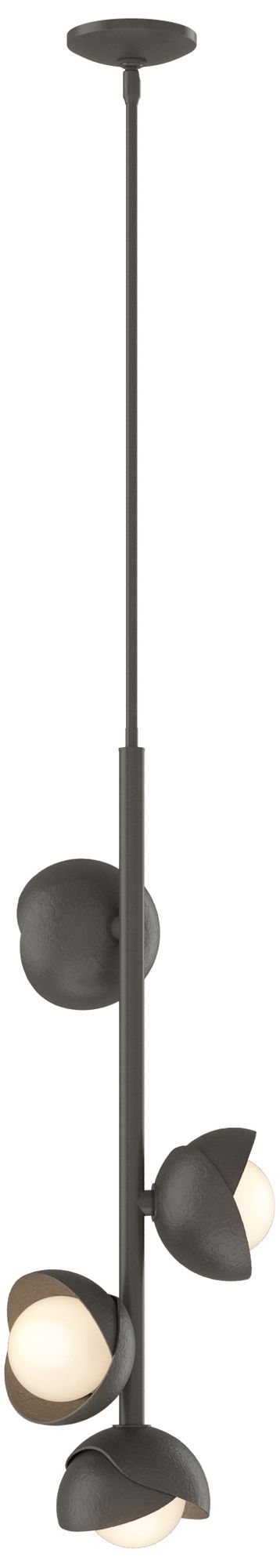 Brooklyn 11.5"W 4-Light Smoke Pendant w/Smoke/Opal Glass Made to Order