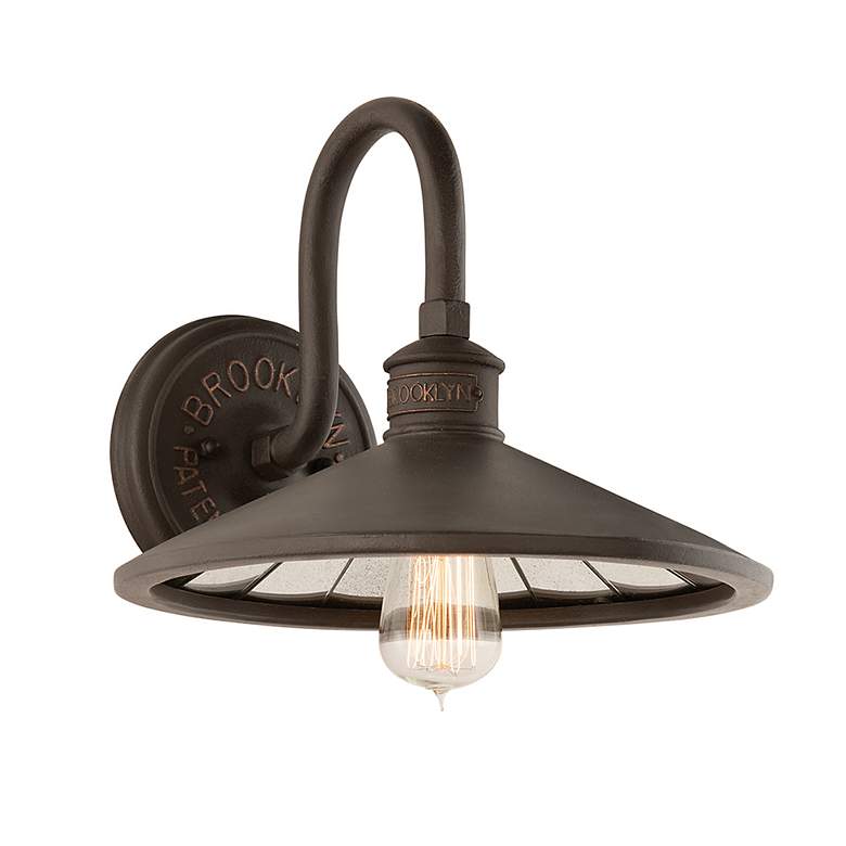 Image 2 Brooklyn 12" Wide Bronze Wall Light by Troy Lighting