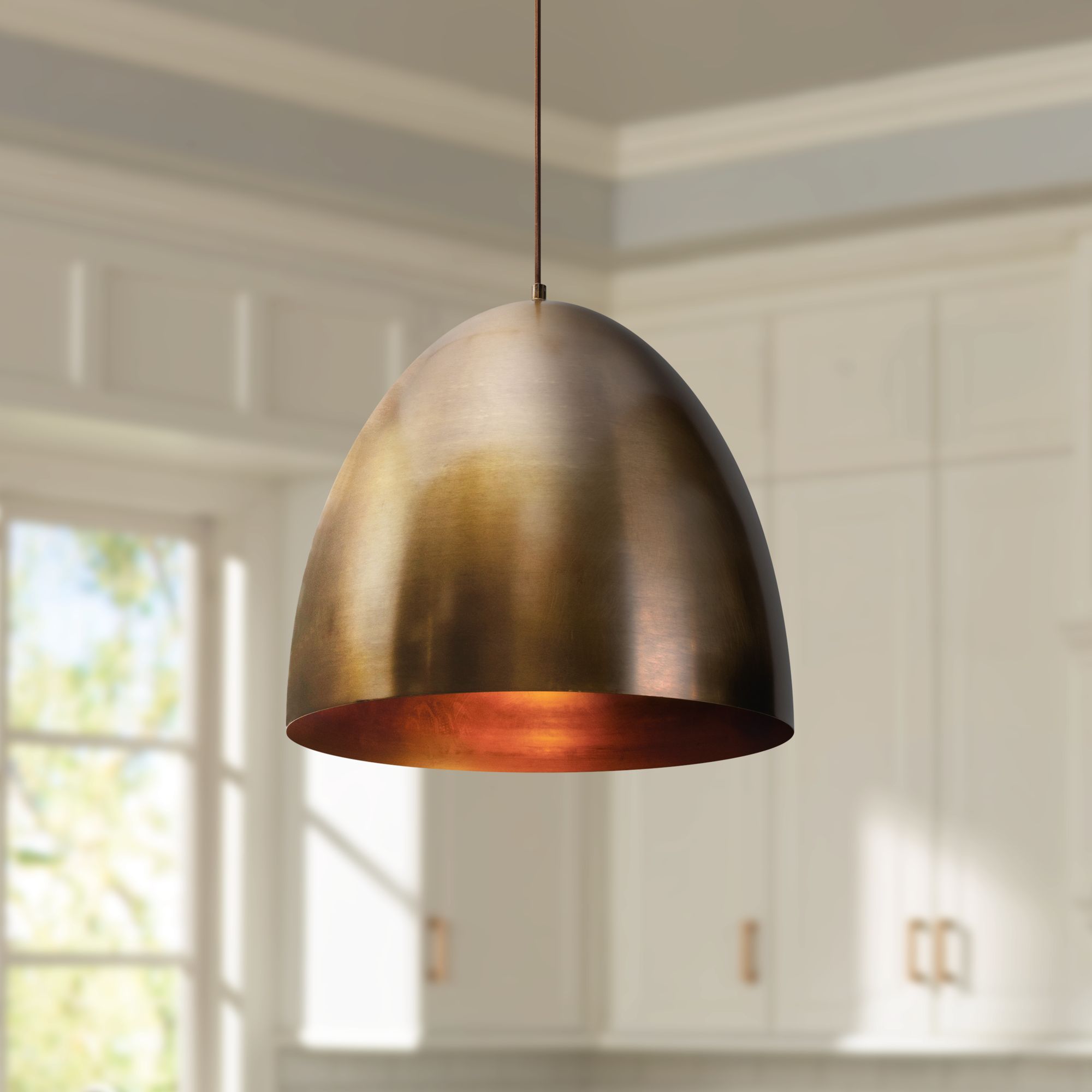 brushed brass light pendant