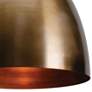 Brooklyn 15 3/4" Wide Antique Brass Metal Dome Pendant Light
