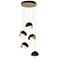 Brooklyn 16"W 5-Light Black Accented Brass Standard Double Shade Penda