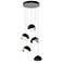 Brooklyn 16"W 5-Light Black Accented Sterling Long Double Shade Pendan