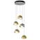 Brooklyn 16"W 5-Light Brass Accented Platinum Standard Double Shade Pe