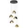 Brooklyn 16"W 5-Light Brass Accented Smoke Standard Double Shade Penda