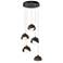 Brooklyn 16"W 5-Light Bronze Accented Oiled Bronze Double Shade Pendan