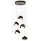 Brooklyn 16"W 5-Light Bronze Accented Soft Gold Long Double Shade Pend