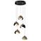 Brooklyn 16"W 5-Light Gold Accented Black Standard Double Shade Pendan