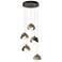 Brooklyn 16"W 5-Light Gold Accented Bronze Standard Double Shade Penda
