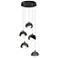 Brooklyn 16"W 5-Light Ink Accented Black Standard Double Shade Pendant