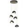 Brooklyn 16"W 5-Light Ink Accented Soft Gold Long Opal Double Shade Pe