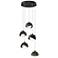 Brooklyn 16"W 5-Light Oiled Bronze Accented Black Double Shade Pendant