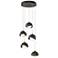 Brooklyn 16"W 5-Light Oiled Bronze Accented Bronze Double Shade Pendan