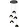 Brooklyn 16"W 5-Light Oiled Bronze Accented Iron Double Shade Pendant