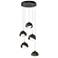 Brooklyn 16"W 5-Light Oiled Bronze Accented Smoke Double Shade Pendant
