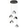 Brooklyn 16"W 5-Light Platinum Accented Bronze Double Shade Pendant