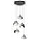 Brooklyn 16"W 5-Light Platinum Accented Smoke Standard Double Shade Pe