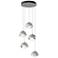 Brooklyn 16"W 5-Light Platinum Accented Sterling Double Shade Pendant