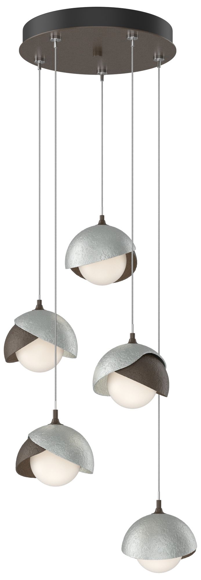 Brooklyn 16"W 5-Light Platinum Bronze Long Double Penda Made to Order