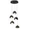 Brooklyn 16"W 5-Light Smoke Accented Black Standard Double Shade Penda
