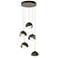 Brooklyn 16"W 5-Light Smoke Accented Soft Gold Long Double Shade Penda