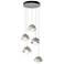 Brooklyn 16"W 5-Light Sterling Accented Platinum Double Shade Pendant