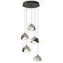 Brooklyn 16"W 5-Light Sterling And Rubbed Bronze Long Double Shade Pen