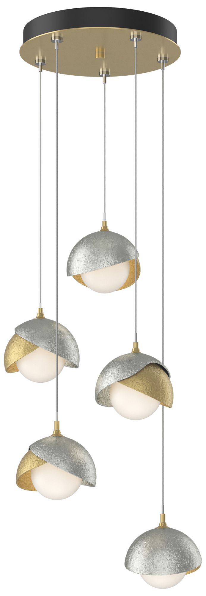 Brooklyn 16"W 5-Light Sterling Brass Long Double Pendan Made to Order
