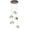 Brooklyn 16"W 5-Light White Accented Soft Gold Long Double Shade Penda