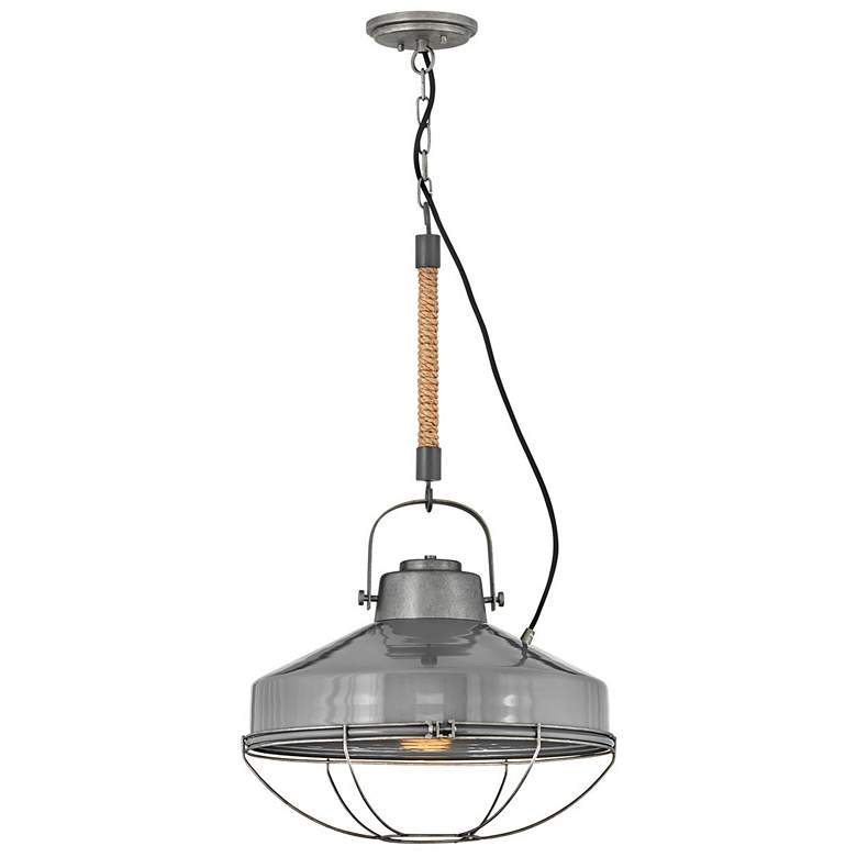 Image 1 Brooklyn 18 inch Wide French Gray Pendant Light by Hinkley Lighting