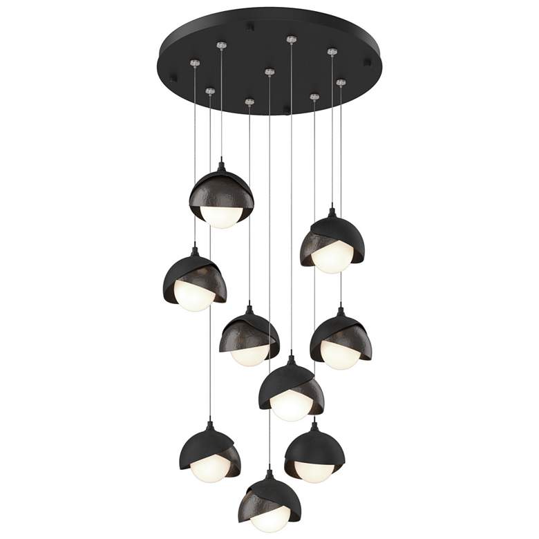 Image 1 Brooklyn 20.5" 9-Light Black & Oil Rubbed Bronze Round Long 2-Shad