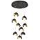 Brooklyn 20.5" 9-Light Oil Rubbed Bronze & Brass Round Long 2-Shad