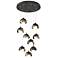 Brooklyn 20.5" 9-Light Oil Rubbed Bronze & Gold Round Long 2-Shade