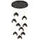 Brooklyn 20.5" 9-Light Rubbed Bronze & Bronze Round Long 2-Shade P