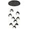 Brooklyn 20.5" 9-Light Rubbed Bronze & Platinum Round Long 2-Shade