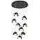 Brooklyn 20.5" 9-Light Rubbed Bronze & Sterling Round Long 2-Shade
